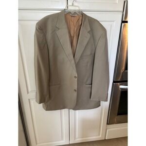 Cesarani Mens Tan 100% Wool Blazer Sport Coat Made in Italy Trabaldo Togna 50R